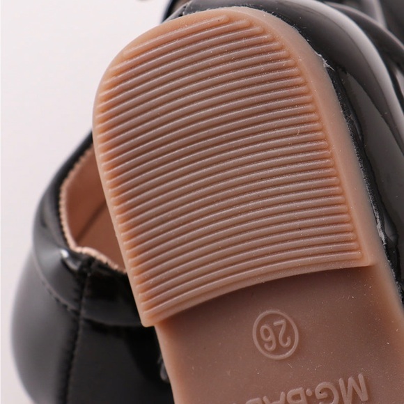 Little girl toddler Abby & Evie Black Patent Mary Jane Shoes, US Sizes 7-13 - Picture 6 of 8